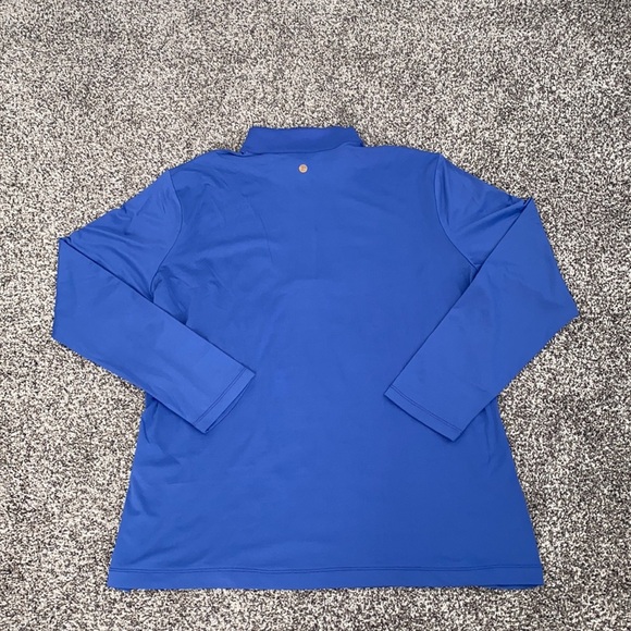 EP NY Long Sleeve Zip Polo w/ Ruffle Trim - BlueBelle - Picture 6 of 6
